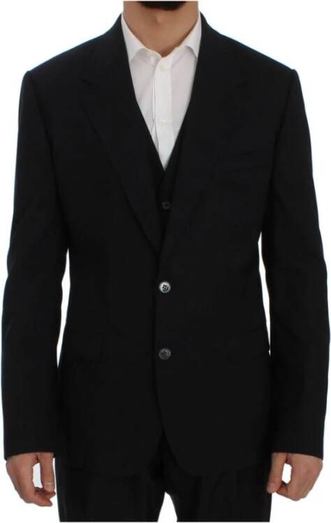 Dolce & Gabbana Stretch blazer sicilië , Zwart, Heren