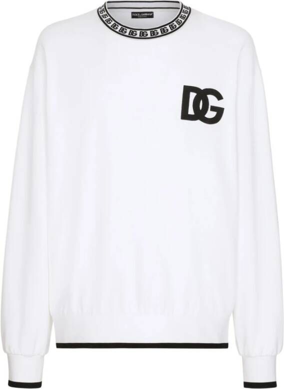 Dolce Gabbana Sweaters White , Wit, Heren