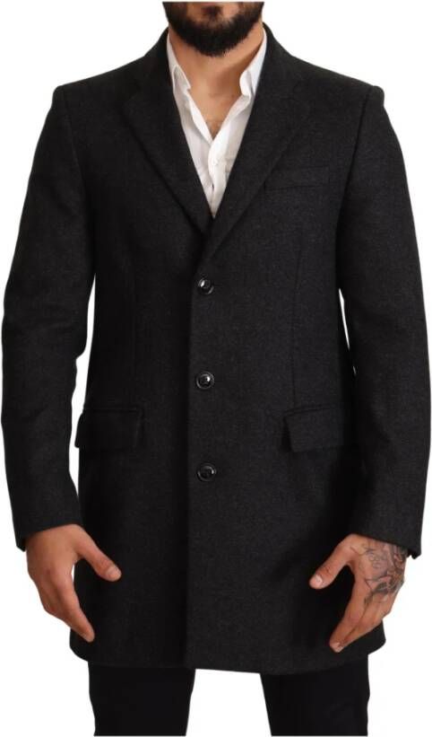 Dolce & Gabbana Enkele borsten lagen , Grijs, Heren