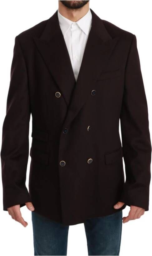 Dolce & Gabbana Cashmere Coat Taormina Blazer , Rood, Heren