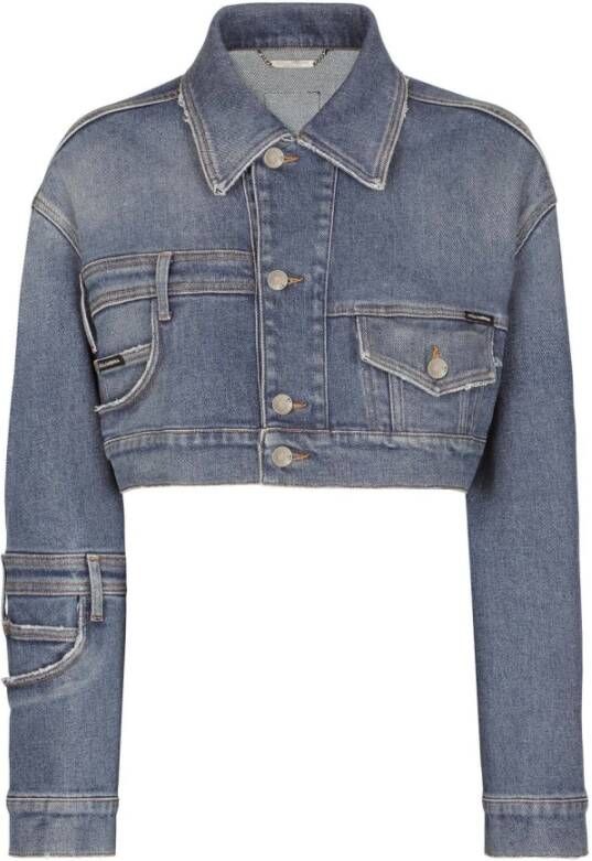 Dolce & Gabbana Relaxed fitting denim jacket , Blauw, Dames