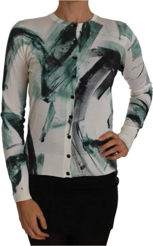 Dolce & Gabbana Zijden Vestje Lichtgewicht penseelstreek Sweater