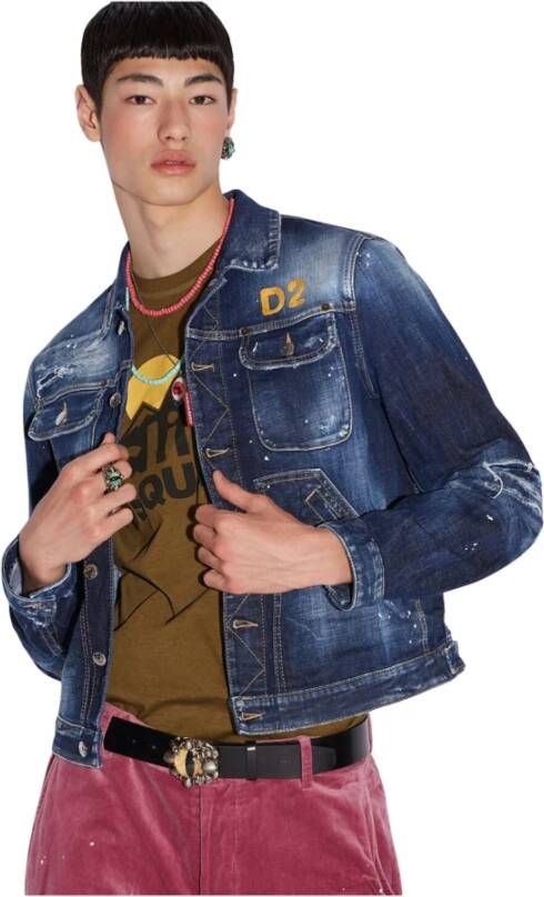 Dsquared2 Spijkerjassen Blauw Heren