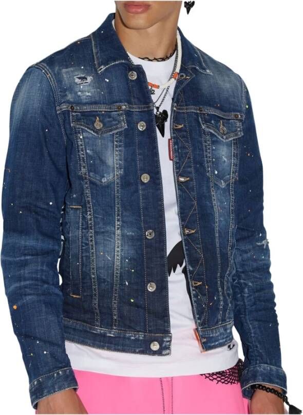 Dsquared2 Spijkerjassen Blauw Heren