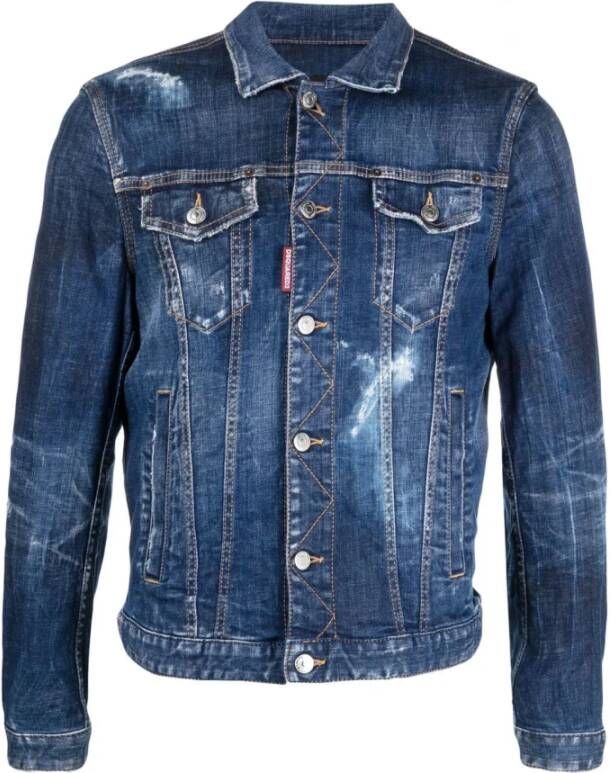 Dsquared2 Spijkerjassen Blauw Heren