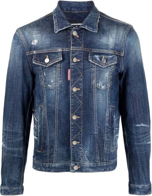 Dsquared2 Spijkerjassen Blauw Heren