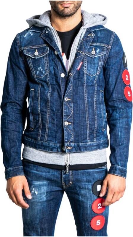 Dsquared2 Spijkerjassen Blauw Heren