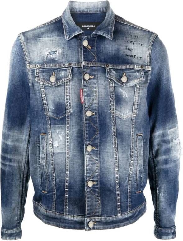 Dsquared2 Spijkerjassen Blauw Heren