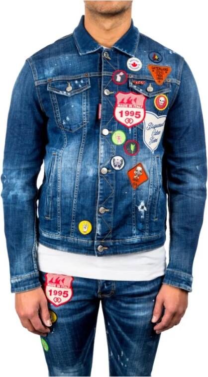 Dsquared2 Spijkerjassen Blauw Heren