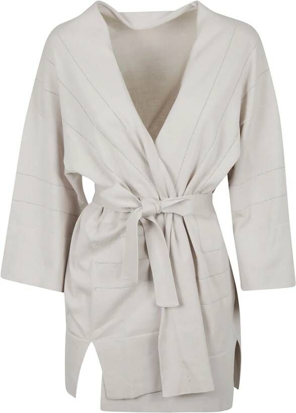 Fabiana Filippi Poncho's Beige Dames