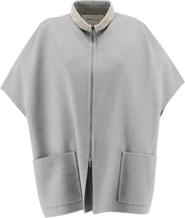 Fabiana Filippi Poncho's Grijs Dames