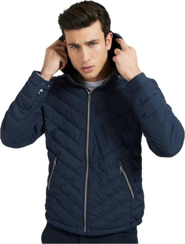 Guess Capispalla M1Rl15 Wdn20 Fitted HDD Jkt G77G Suiting , Blauw, Heren