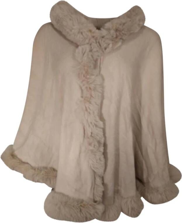 Hollies Poncho's Beige Dames