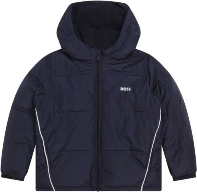 Hugo Boss Hooded jas met logo , Rood, Heren