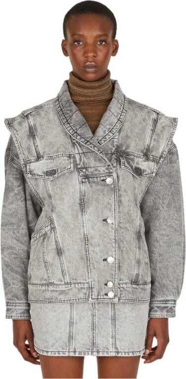 Isabel Marant Étoile Veronica denim jas , Grijs, Dames