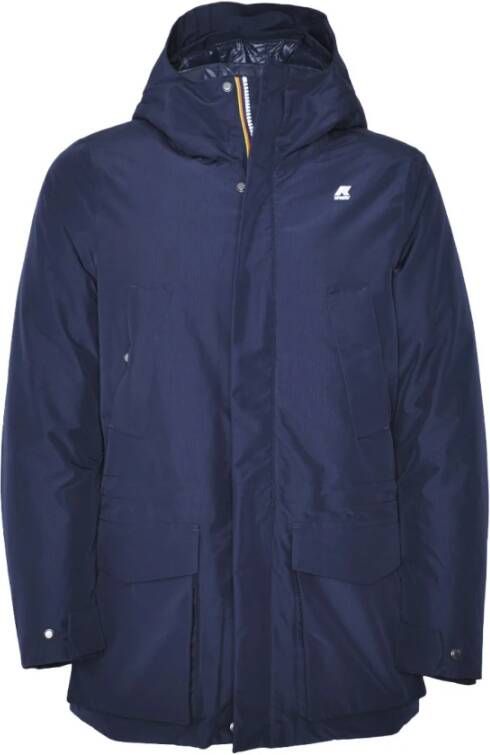 K-way Joshua thermo zware jas K Way, Blauw, Heren