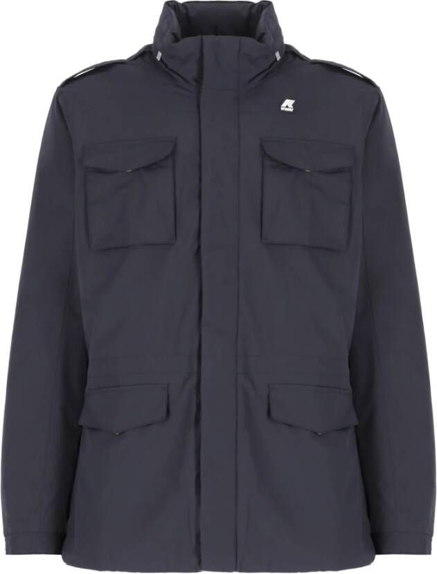 K-way K Way Coats Blue K Way, Blauw, Heren