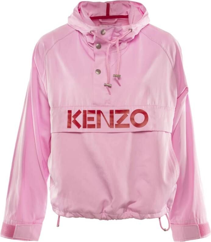 Kenzo logo print anorak , Roze, Dames