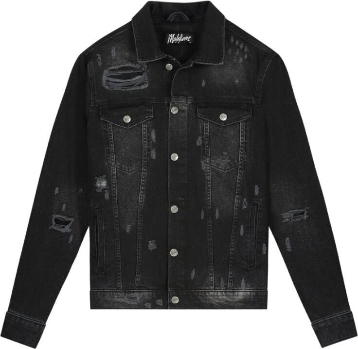 Malelions Verontruste spijkerjas Herenlions, Zwart, Heren