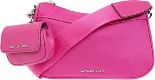 Michael Kors `Jet Set` Medium Top Zip Crossbody Pochette With Strap , Roze, Dames