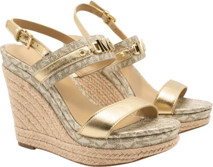 Michael Kors Gouden Farrah Wedge Espadrilles