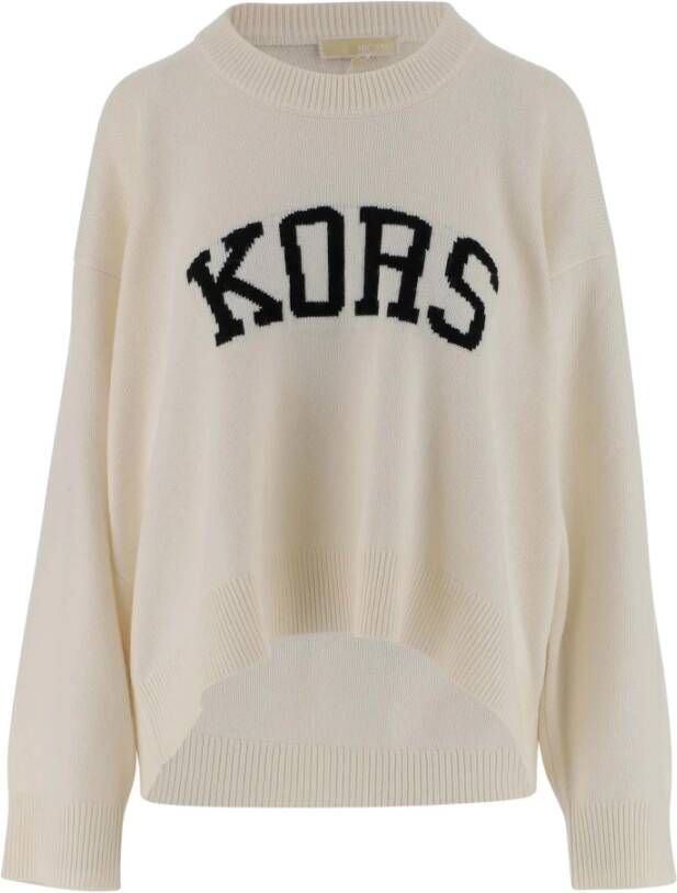 Michael Kors Ronde hals gekweek , Wit, Dames