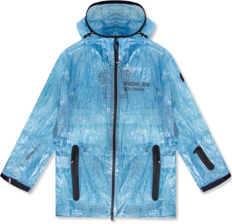 Moncler Logo print regenjas , Blauw, Dames