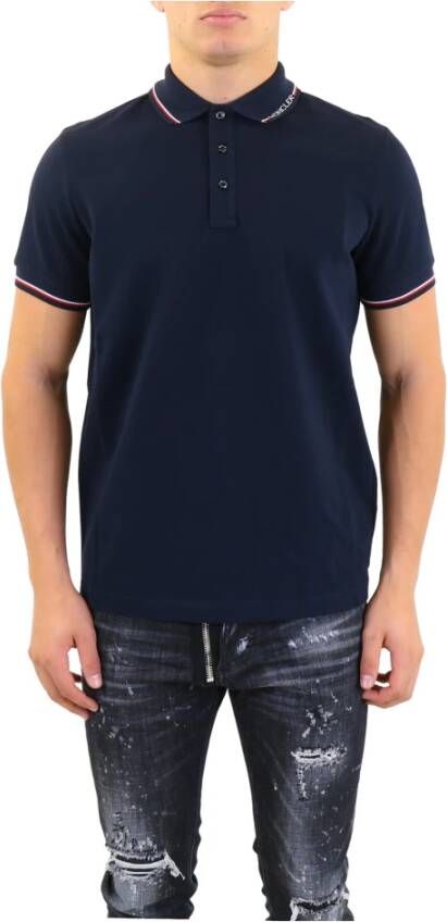 Moncler Regular fit polo van piqué, katoen met getipte boorden en logo