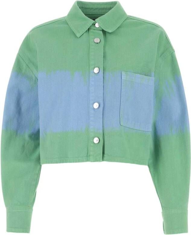 Msgm Spijkerjassen Groen Dames