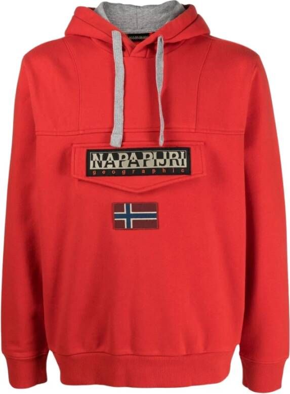 Napapijri Hoodies & sweatvesten Rood Heren