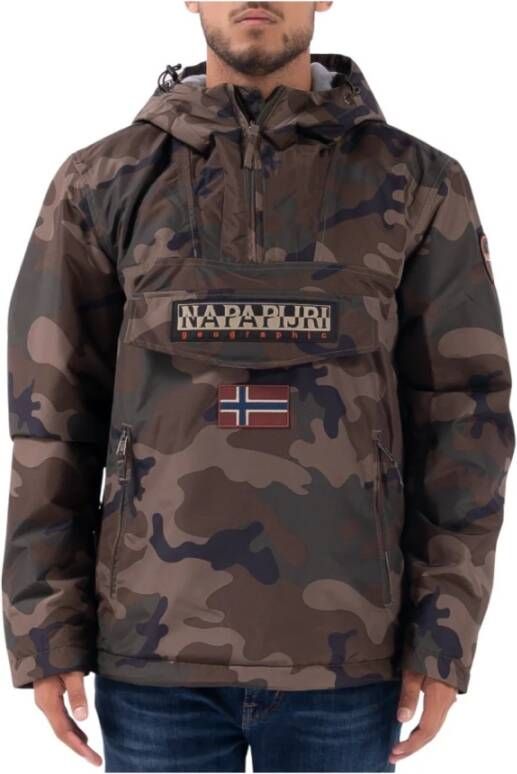 Napapijri Rainforest Pocket Winter Anorak Jacket , Bruin, Heren