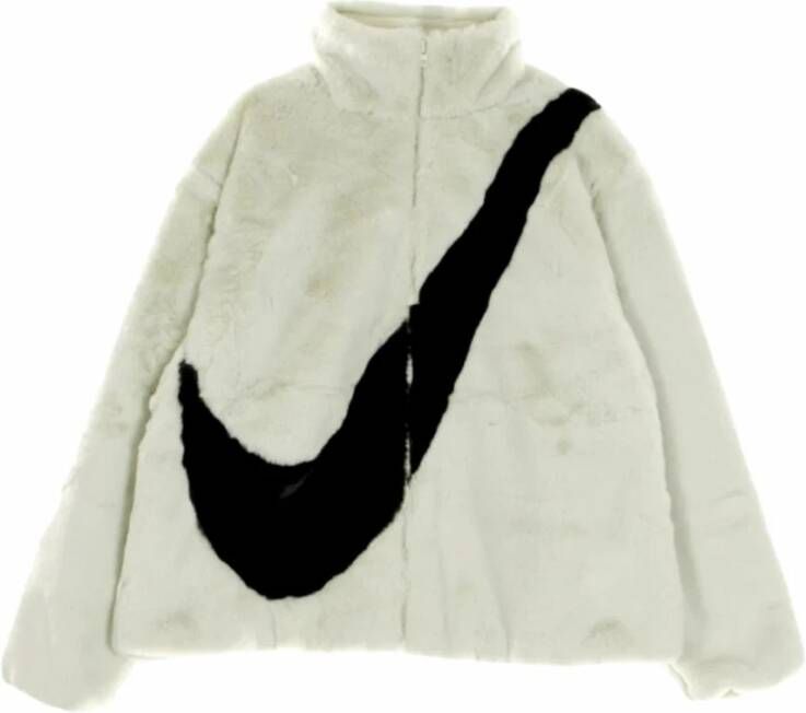 Nike Sportswear Damesjack met imitatiebont Wit