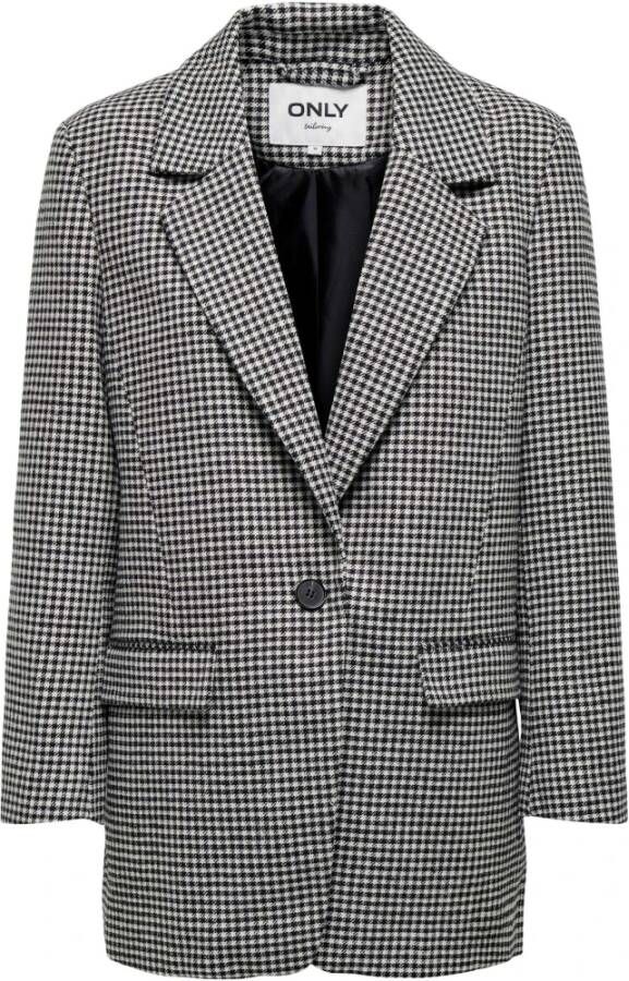 Only Lana adya l/s ovs ht blazer tlr clouddanser/bl , Grijs, Dames