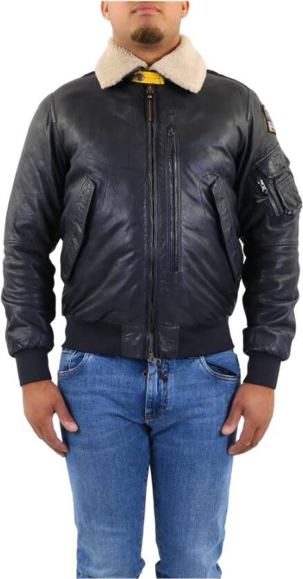 Parajumpers Leren Jassen Blauw Heren