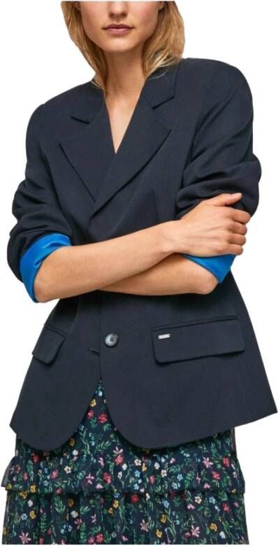 Pepe Jeans Americana Aurore Blazer , Blauw, Dames