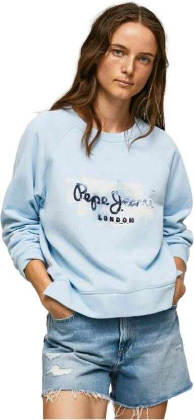Pepe Jeans Hoodies & Sweatvesten Blauw Dames