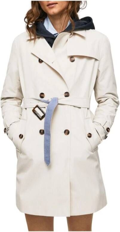 Pepe Jeans Trenchcoats & Mantels Beige Dames