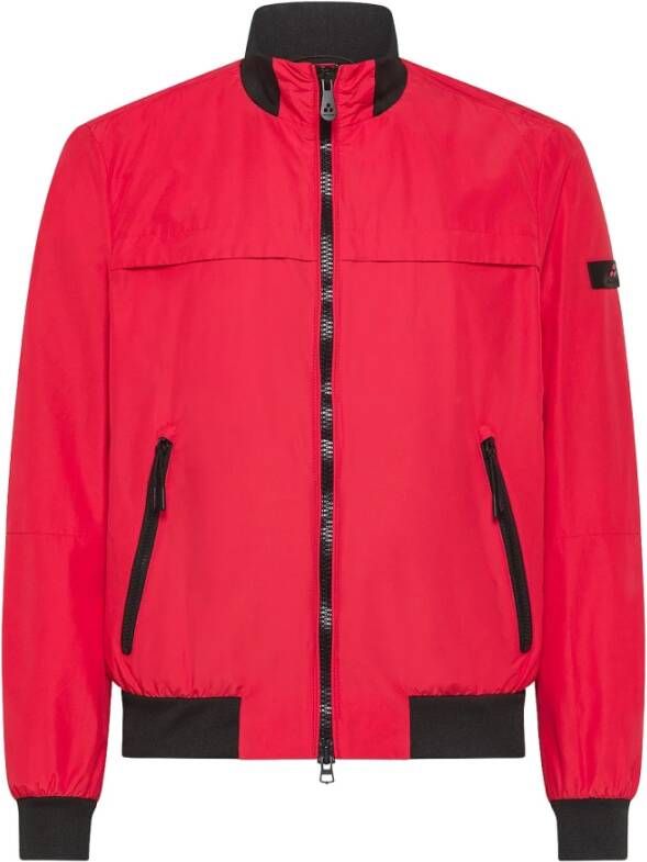 Peuterey Cotton and nylon biker jacket , Rood, Heren