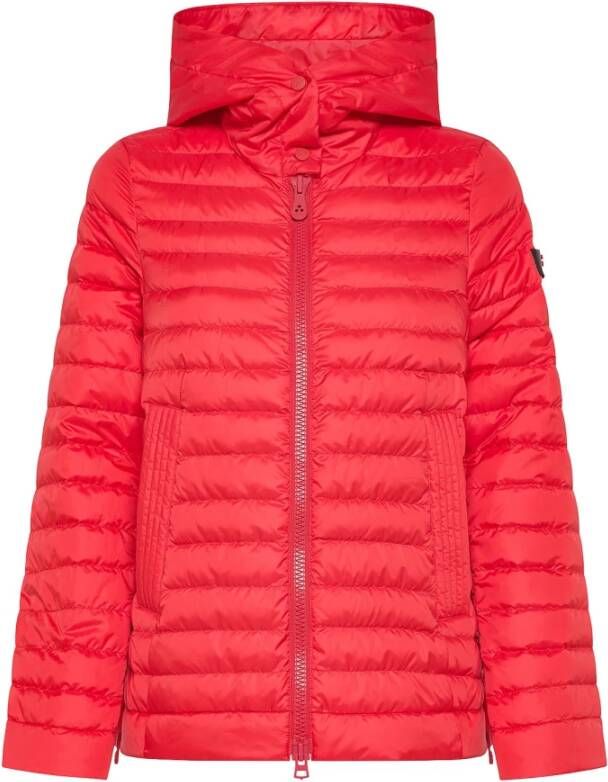 Peuterey Eco friendly down jacket with fixed hood , Rood, Dames