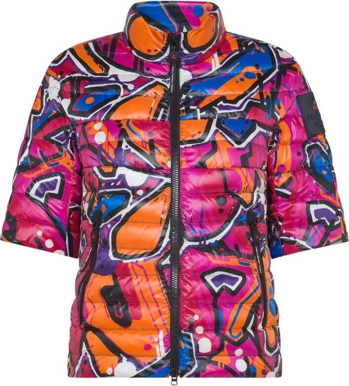 Peuterey Short 100% recycled nylon down jacket , Rood, Dames