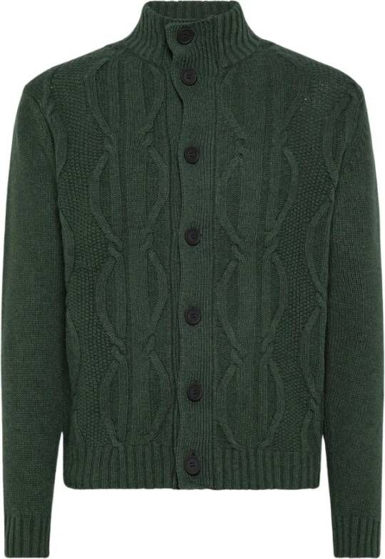Peuterey Wollen gebreide `Sarran`s vest , Groen, Heren