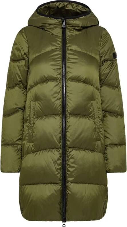 Peuterey Lang down jas in gerecycled stof , Groen, Dames
