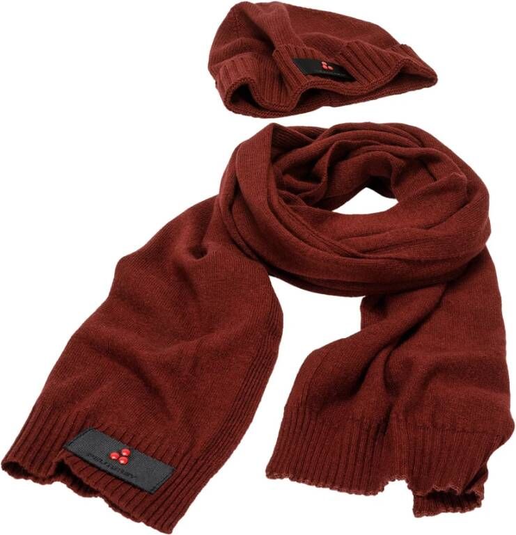 Peuterey Scarf and hat set , Rood, Dames