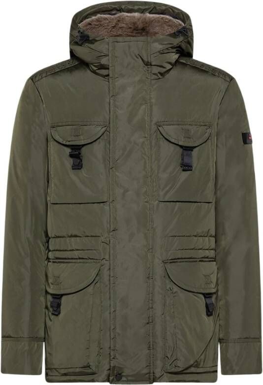Peuterey Urban Field Jacket met bont kraag , Groen, Heren