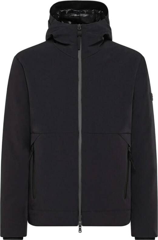 Peuterey Smooth Primaloft Bomber Jacket met zwarte details , Blauw, Heren