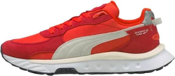 Puma Wild Rider Heren Schoenen Red Synthetisch, Leer