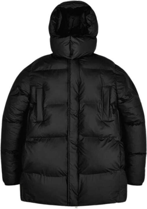 Rains Gewatteerde Jassen Zwart Dames