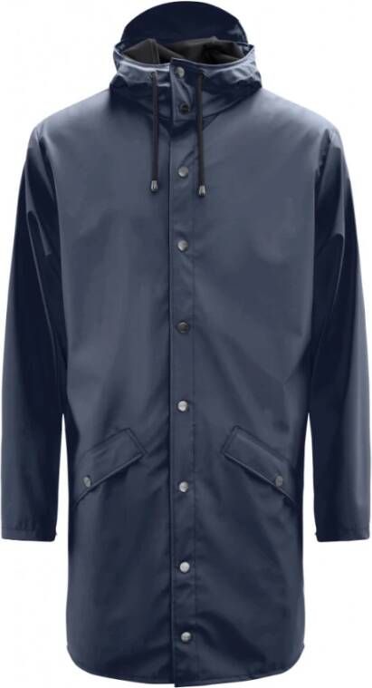 Rains Chubasquero Long Jacket , Blauw, Heren