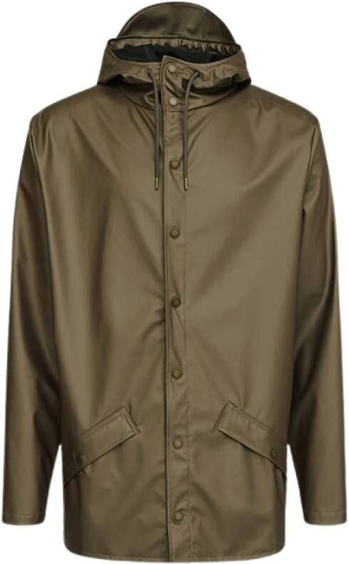 Rains Jas 12010 metalen , Bruin, Unisex