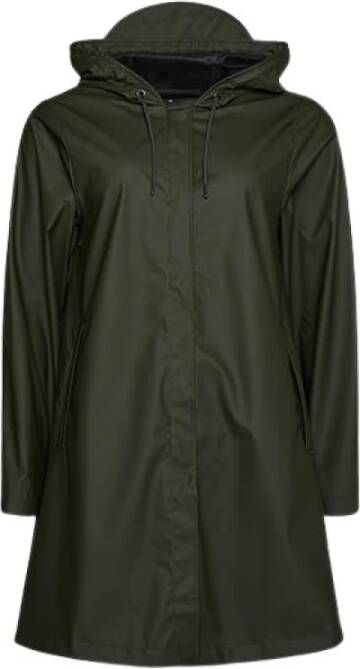 Rains Regenjassen A Line Jacket Groen